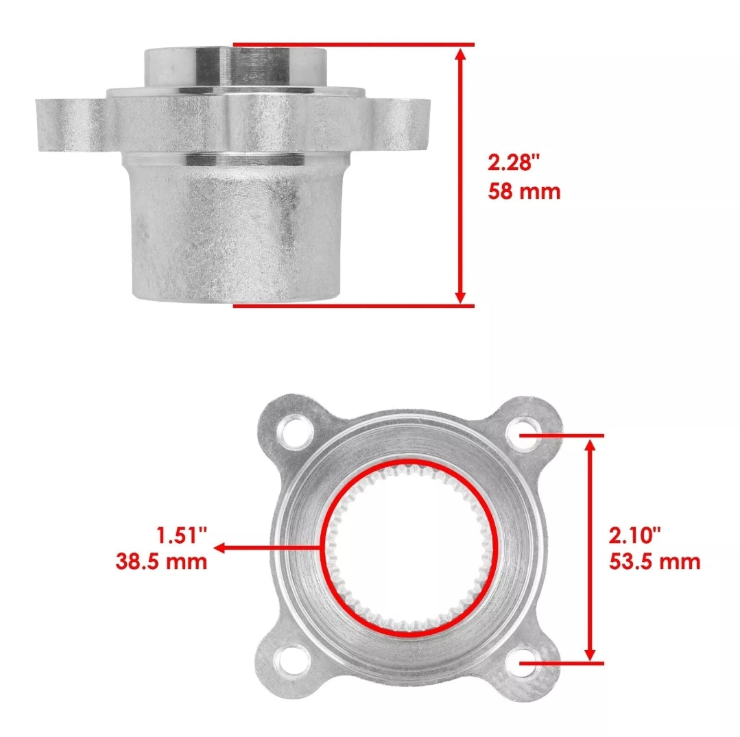 Soporte del cubo del rotor del disco de freno trasero Compatible con Yamaha Blaster 200 YFS200. 2003 2004-2006
