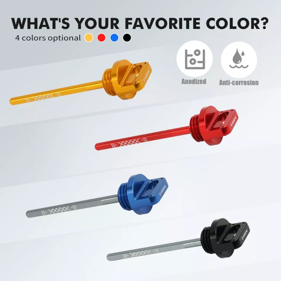 Medidor de aceite en aluminio para cuatrimoto